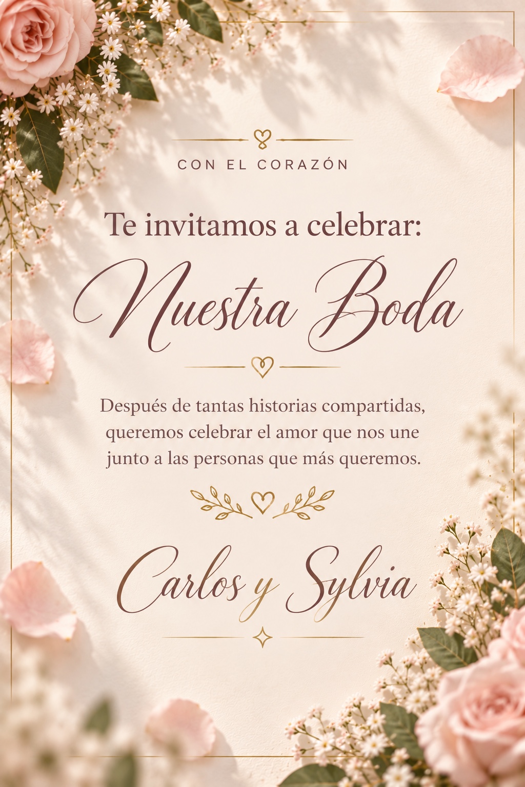 Bienvenida de Carlos y Sylvia